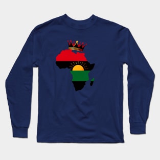 Pan African Colors, Africa Map, Proud African Long Sleeve T-Shirt